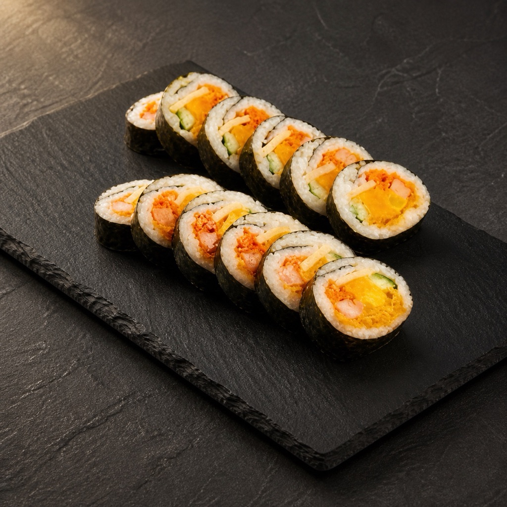 Yolk and Meat Floss Kimbap