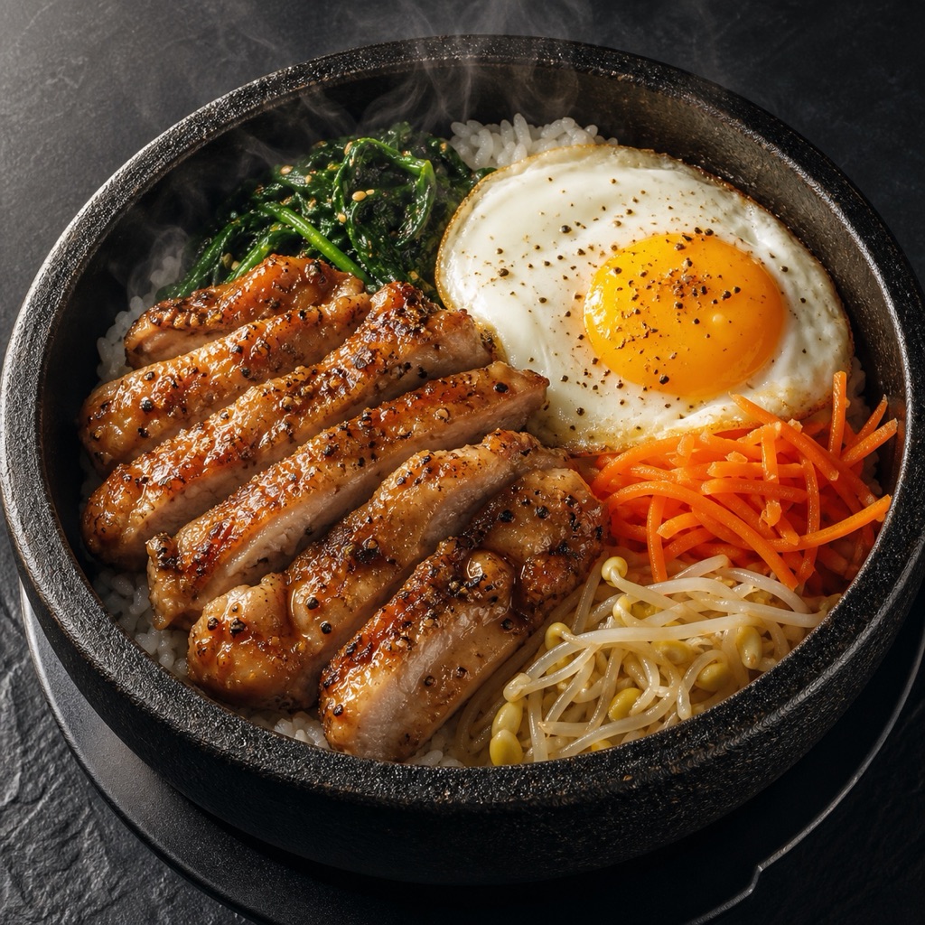 Black Pepper Chicken Bibimbap